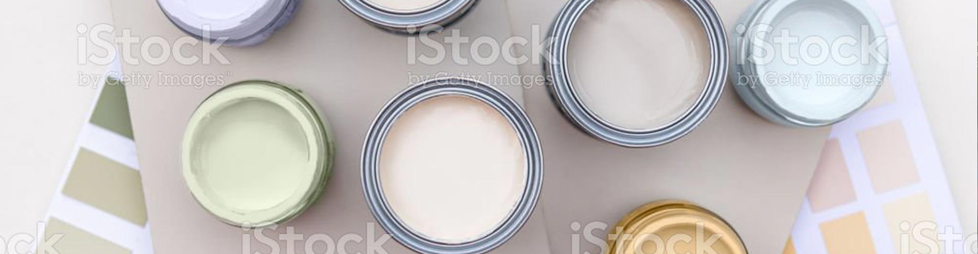 unterschiedliche Farbtöpfe